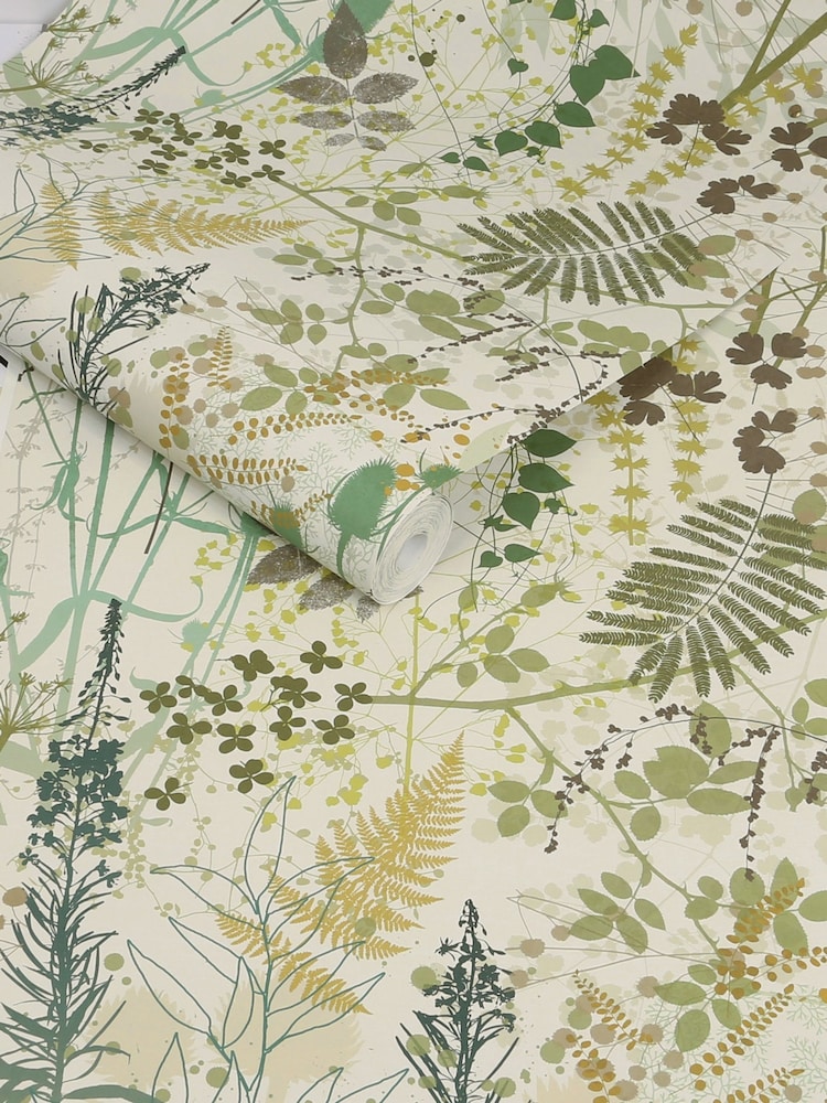 Clarissa Hulse Sage Serendipity A4 Wallpaper Sample - Image 3 of 3