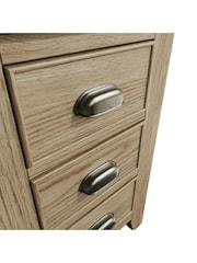 K Interiors Smoked Oak Embleton Solid Wood Large Bedside Cabinet - Image 3 of 6