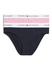 Tommy Hilfiger Blue Signature Logo Waistband Briefs 2-Pack - Image 1 of 3