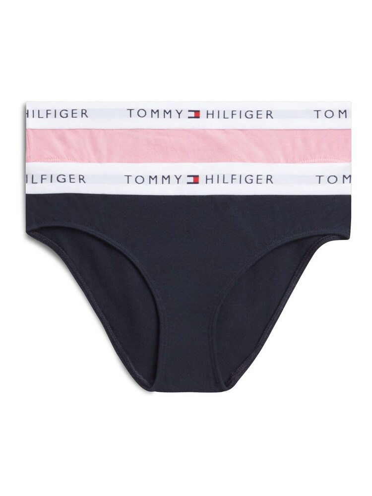 Tommy Hilfiger Blue Signature Logo Waistband Briefs 2-Pack - Image 1 of 3