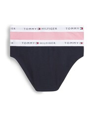 Tommy Hilfiger Blue Signature Logo Waistband Briefs 2-Pack - Image 2 of 3