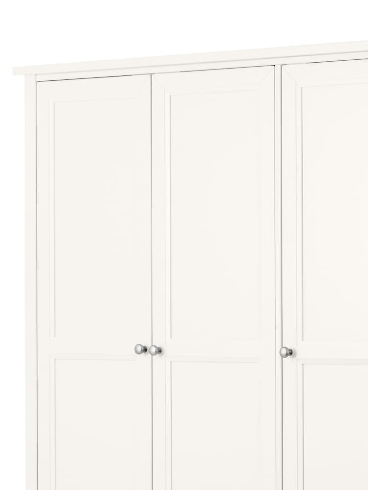 Julian Bowen Surf White Maine Triple, 2 Drawers Wardrobe - Image 2 of 5