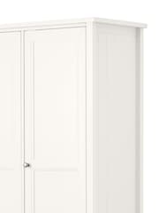 Julian Bowen Surf White Maine Triple, 2 Drawers Wardrobe - Image 4 of 5