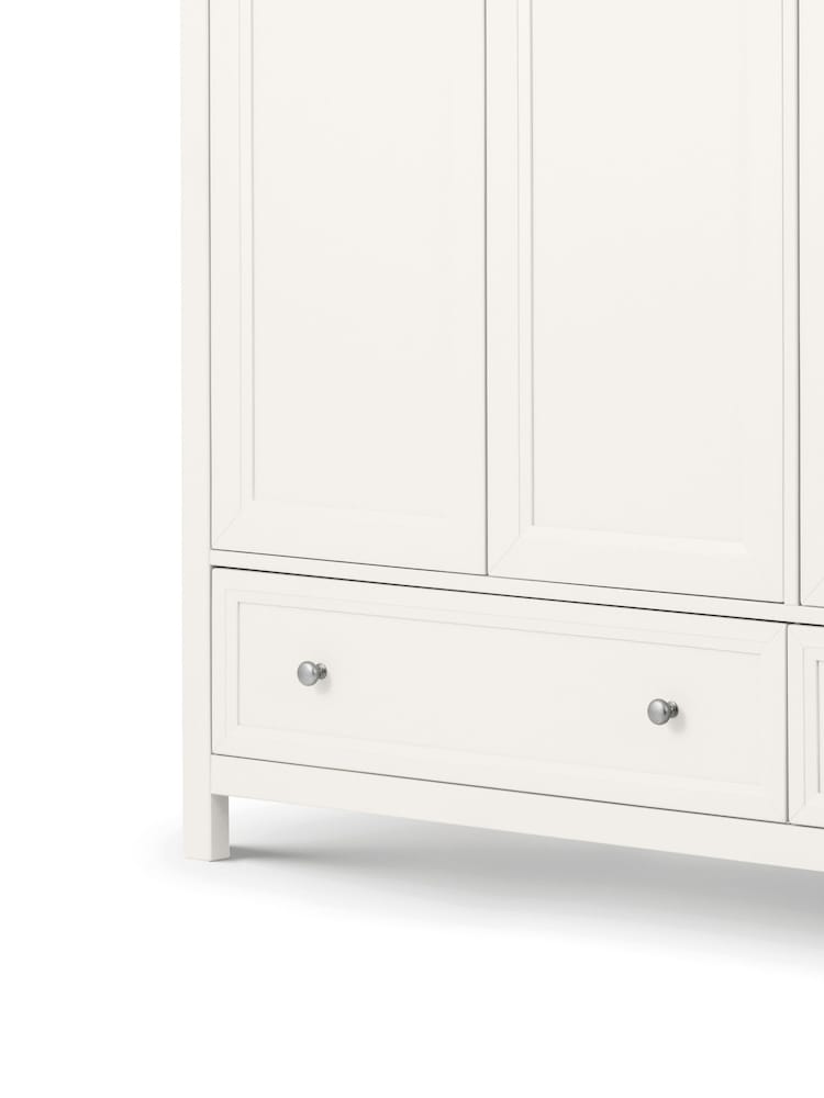 Julian Bowen Surf White Maine Triple, 2 Drawers Wardrobe - Image 4 of 4