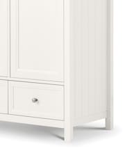 Julian Bowen Surf White Maine Triple, 2 Drawers Wardrobe - Image 5 of 5