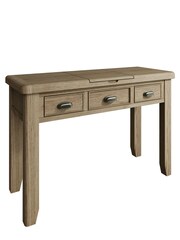 K Interiors Smoked Oak Embleton Solid Wood Dressing Table - Image 2 of 6