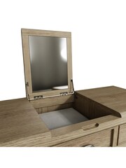 K Interiors Smoked Oak Embleton Solid Wood Dressing Table - Image 4 of 6