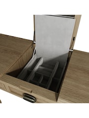 K Interiors Smoked Oak Embleton Solid Wood Dressing Table - Image 5 of 6