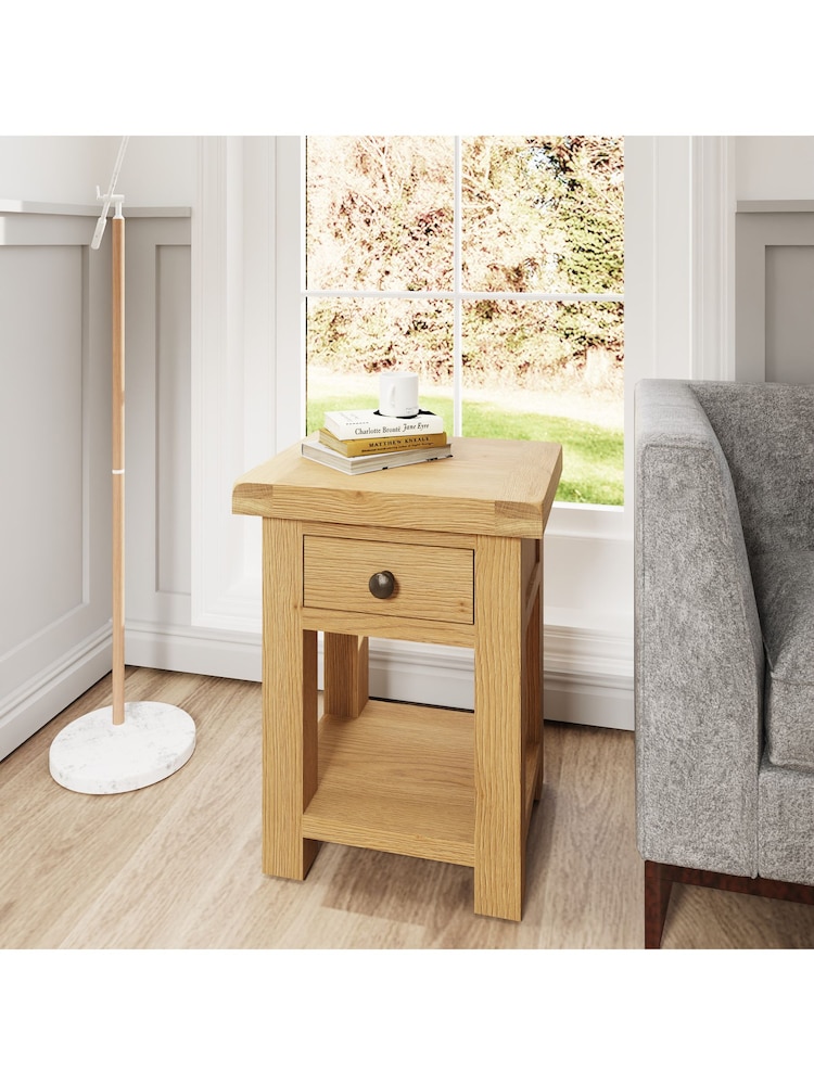 K Interiors Oak Canterbury Solid Wood Side Cabinet - Image 1 of 6