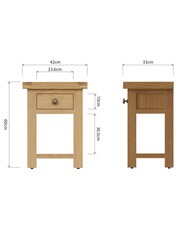 K Interiors Oak Canterbury Solid Wood Side Cabinet - Image 6 of 6