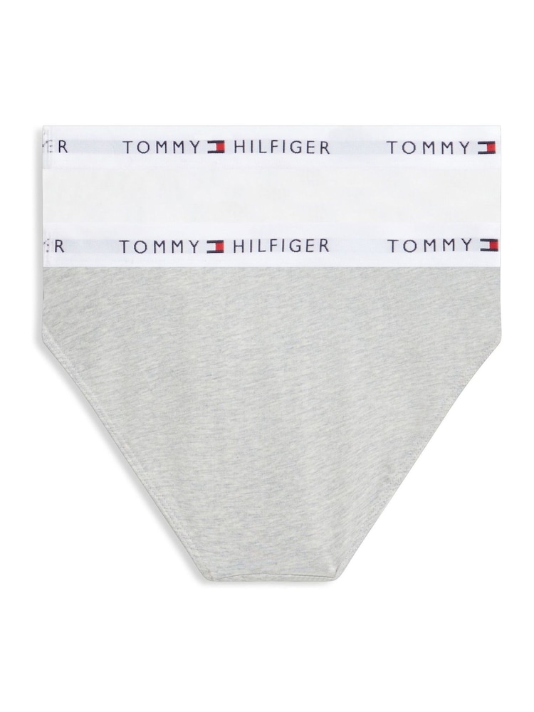 Tommy Hilfiger White Signature Logo Waistband Briefs 2-Pack - Image 2 of 3 Tommy Hilfiger White Signature Logo Waistband Briefs 2-Pack - Image 2 of 3