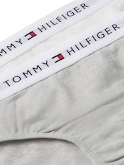 Tommy Hilfiger White Signature Logo Waistband Briefs 2-Pack - Image 3 of 3