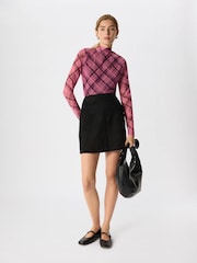 Whistles Rutig Tryck Mesh Topp - Bild 1 av 6