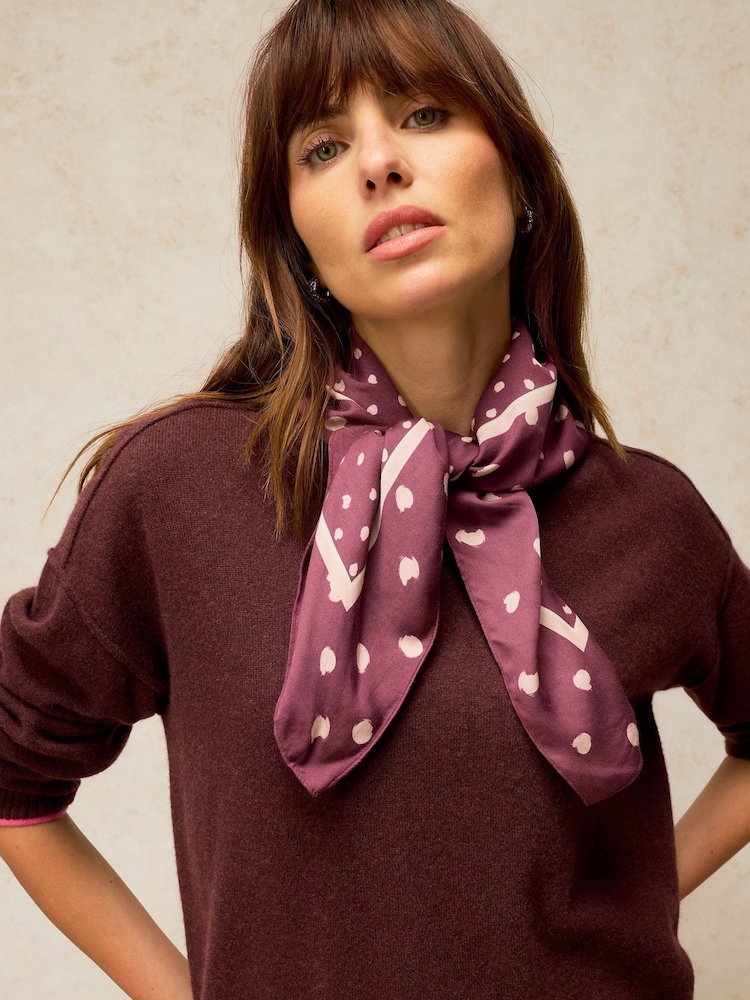 Фіолетовий - White Stuff Millie Square Scarf - Image 1 of 4