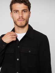 Threadbare Black Microfleece Shacket - Image 4 of 4