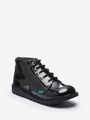 Kickers Black Youth Hi Patent Leather Shoes - Image 2 of 8