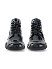 Kickers Black Youth Hi Patent Leather Shoes - Image 6 of 8