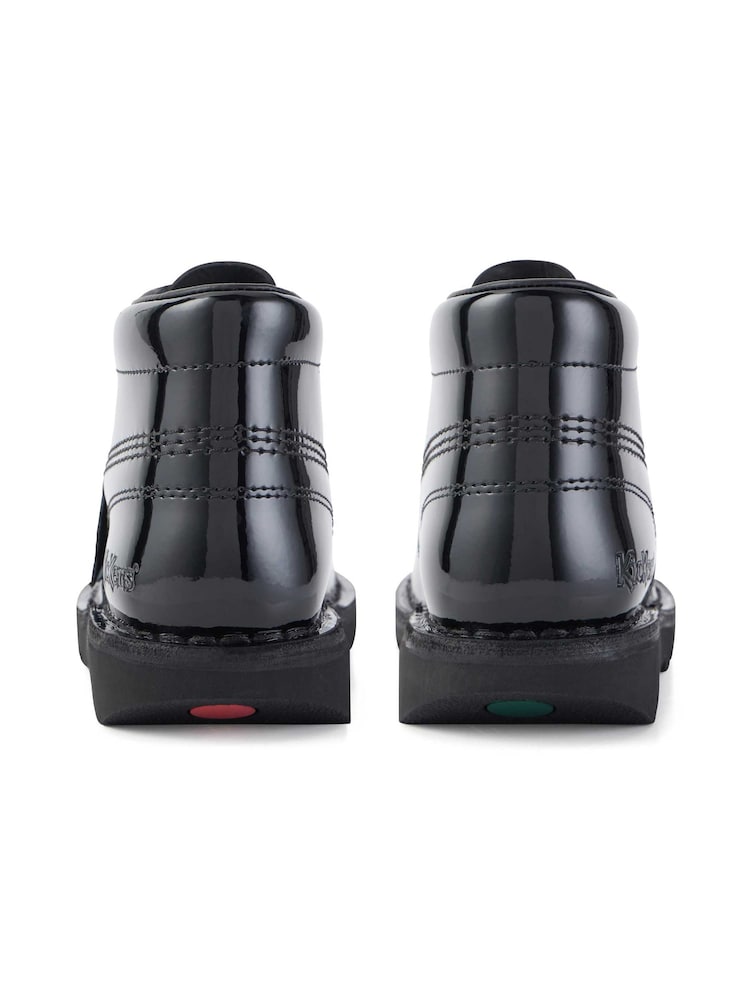 Kickers Black Youth Hi Patent Leather Shoes - Image 8 of 8