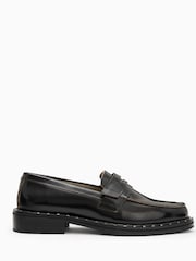AllSaints Black Deliad Loafers - Image 1 of 5