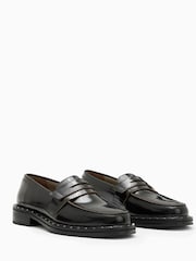 AllSaints Black Deliad Loafers - Image 2 of 5