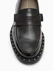 AllSaints Black Deliad Loafers - Image 4 of 5