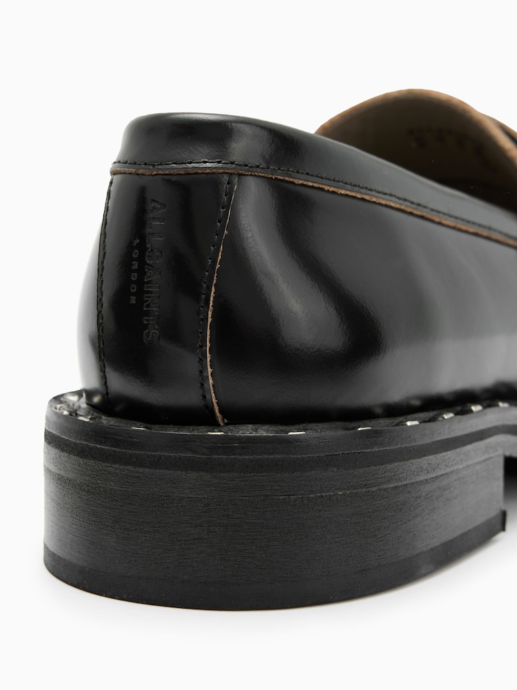 AllSaints Black Deliad Loafers - Image 5 of 5