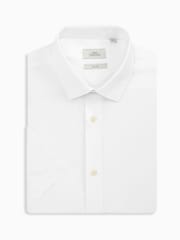 Белый - Зауженный крой - Easy Care Short Sleeve Smart Shirts 3 Pack - Изображение 6 из 7
