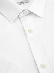 Белый - Зауженный крой - Easy Care Short Sleeve Smart Shirts 3 Pack - Изображение 7 из 7