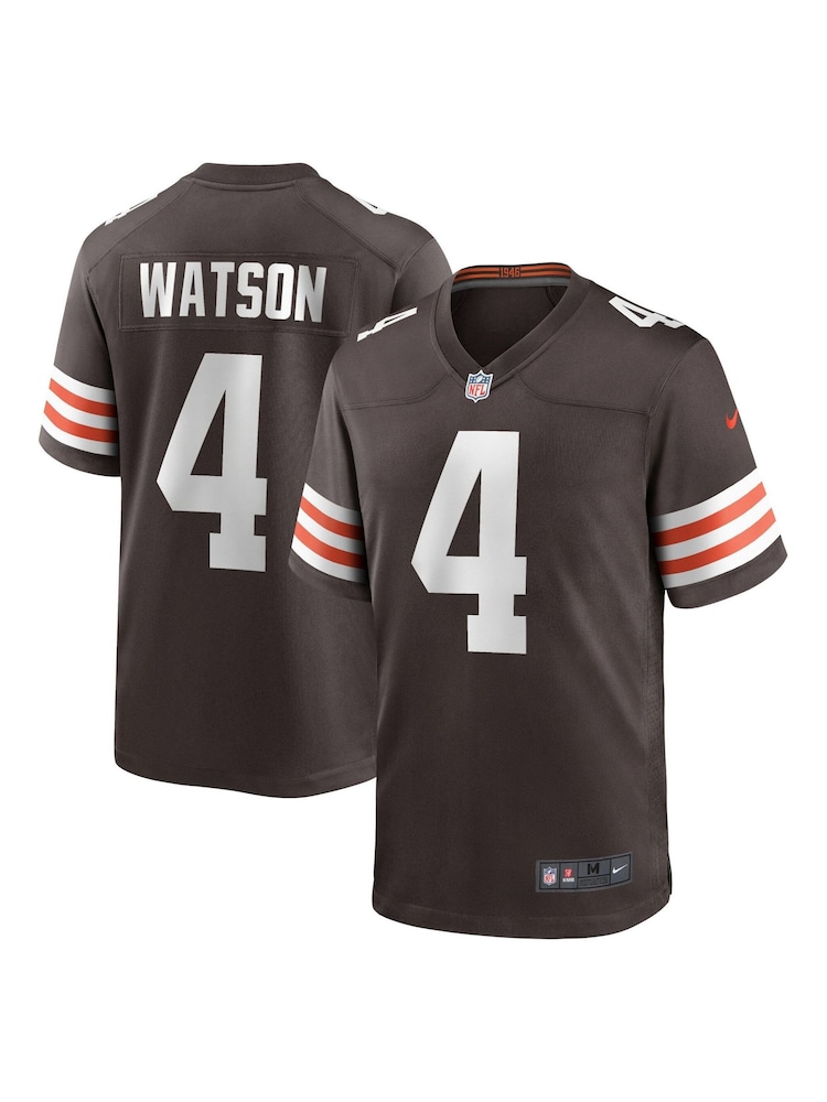 Nike Brown NFL Cleveland Browns Home Game Team Colour Jersey - Deshaun Watson - Image 1 of 3