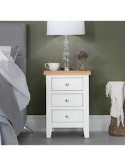 K Interiors White Oak Windsor Solid Wood Large Bedside Cabinet - Image 1 of 6