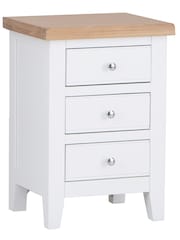 K Interiors White Oak Windsor Solid Wood Large Bedside Cabinet - Image 2 of 6