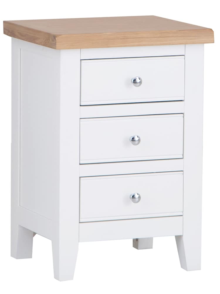 K Interiors White Oak Windsor Solid Wood Large Bedside Cabinet - Image 2 of 6