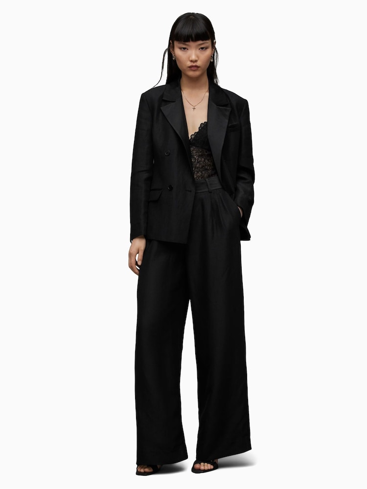 AllSaints Black Eve Trousers - Image 1 of 6