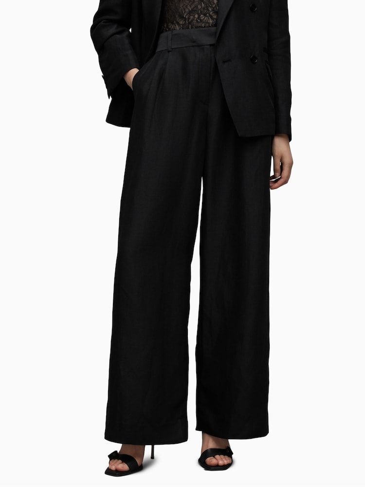 AllSaints Black Eve Trousers - Image 2 of 6