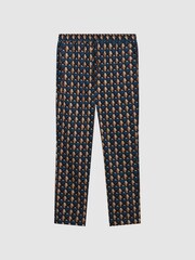 Reiss Multi Cornish Cotton Printed Drawstring Pyjama Bottoms - Image 2 of 4