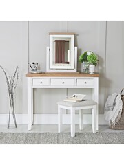 K Interiors White Oak Windsor Solid Wood Dressing Table - Image 1 of 6