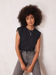 Mint Velvet Blue Cotton T-Shirt - Image 1 of 4
