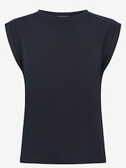 Mint Velvet Blue Cotton T-Shirt - Image 3 of 4