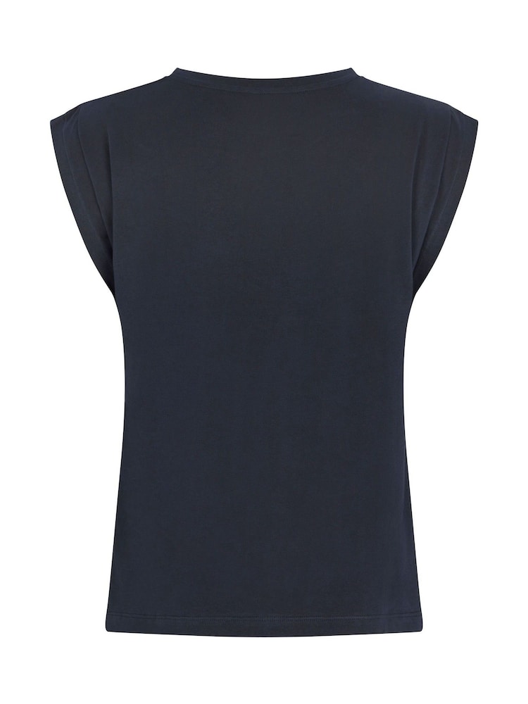 Mint Velvet Blue Cotton T-Shirt - Image 4 of 4 Mint Velvet Blue Cotton T-Shirt - Image 4 of 4