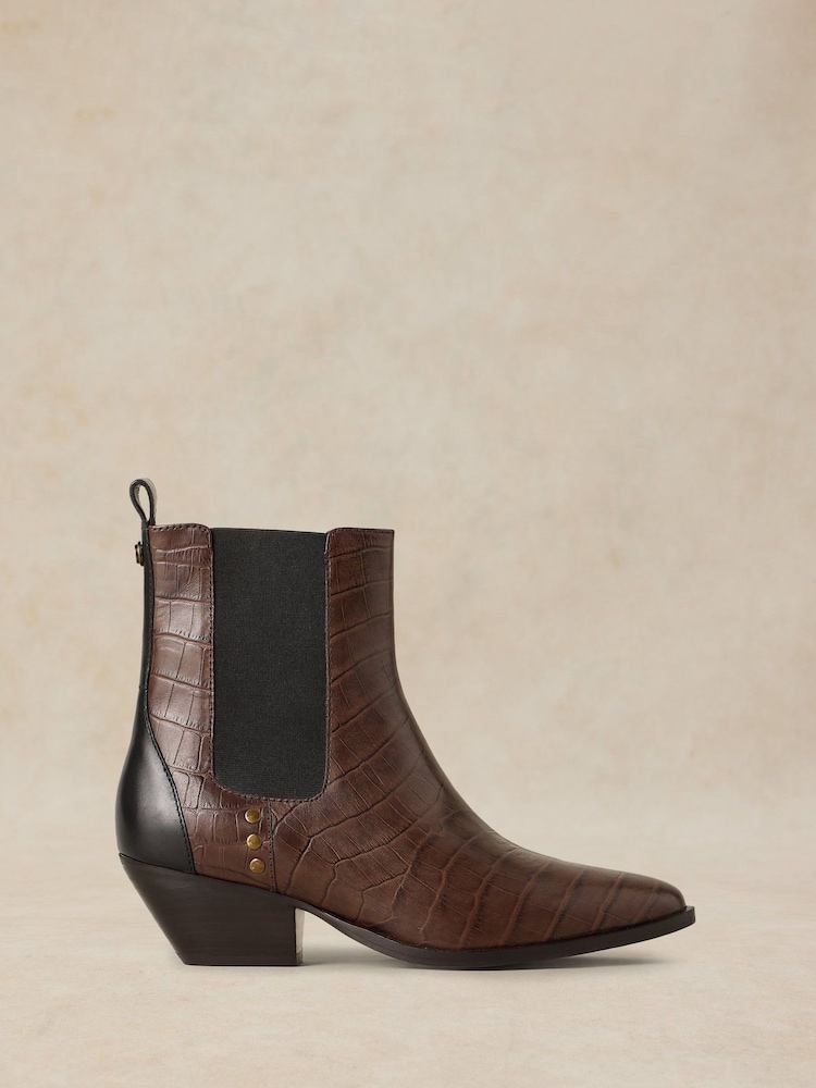 White Stuff Brown Janie Western Ankle Boots - Image 1 of 4