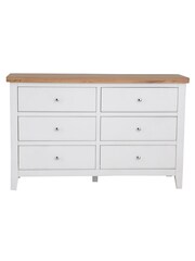 K Interiors White Oak Windsor Solid Wood 6 Drawer Chest - Image 6 of 6