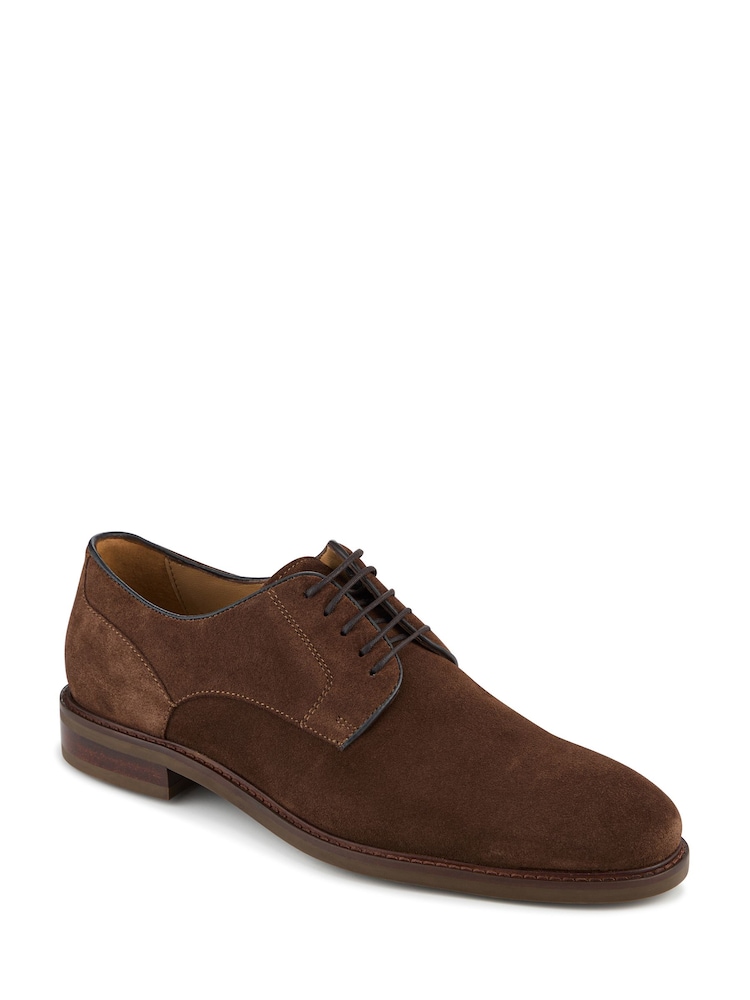 Jones Bootmaker Brown Malachi Smart Casual Leather Lace Up Shoes - Image 1 of 5