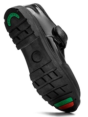 Toezone Black Ava Patent Leather Bumper Rip Tape School Shoes - Image 8 of 11