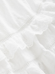 White Textured Broderie Maxi Skirt (3-16yrs) - Image 6 of 6