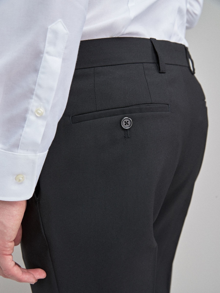 Black Slim Fit Stretch Smart Trousers - Image 3 of 3
