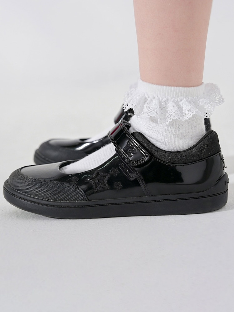 Toezone Zola Rubber Patent Leather Star Rip Tape School Shoes - Εικόνα 2 του 11