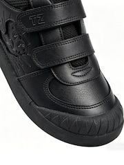 Toezone Black Noah Black Rip Tape Dinosaur Character School Shoes - Image 10 of 10