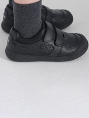 Toezone Black Noah Black Rip Tape Dinosaur Character School Shoes - Image 2 of 10