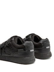 Toezone Black Noah Black Rip Tape Dinosaur Character School Shoes - Image 6 of 10