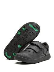 Toezone Black Noah Black Rip Tape Dinosaur Character School Shoes - Image 7 of 10